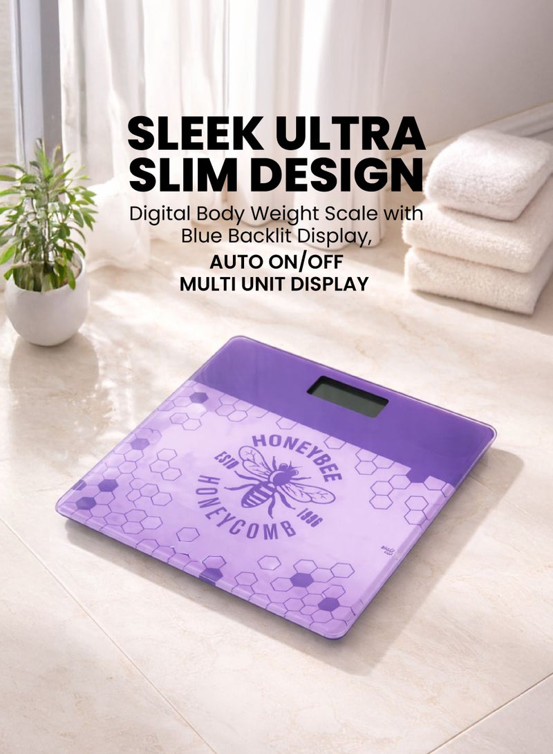 TEAM Digital Bathroom Scale – High Precision Strain Gauge, 180kg Capacity, LCD Display, Auto On/Off, Tempered Glass, AAA Battery Powered - Image 2